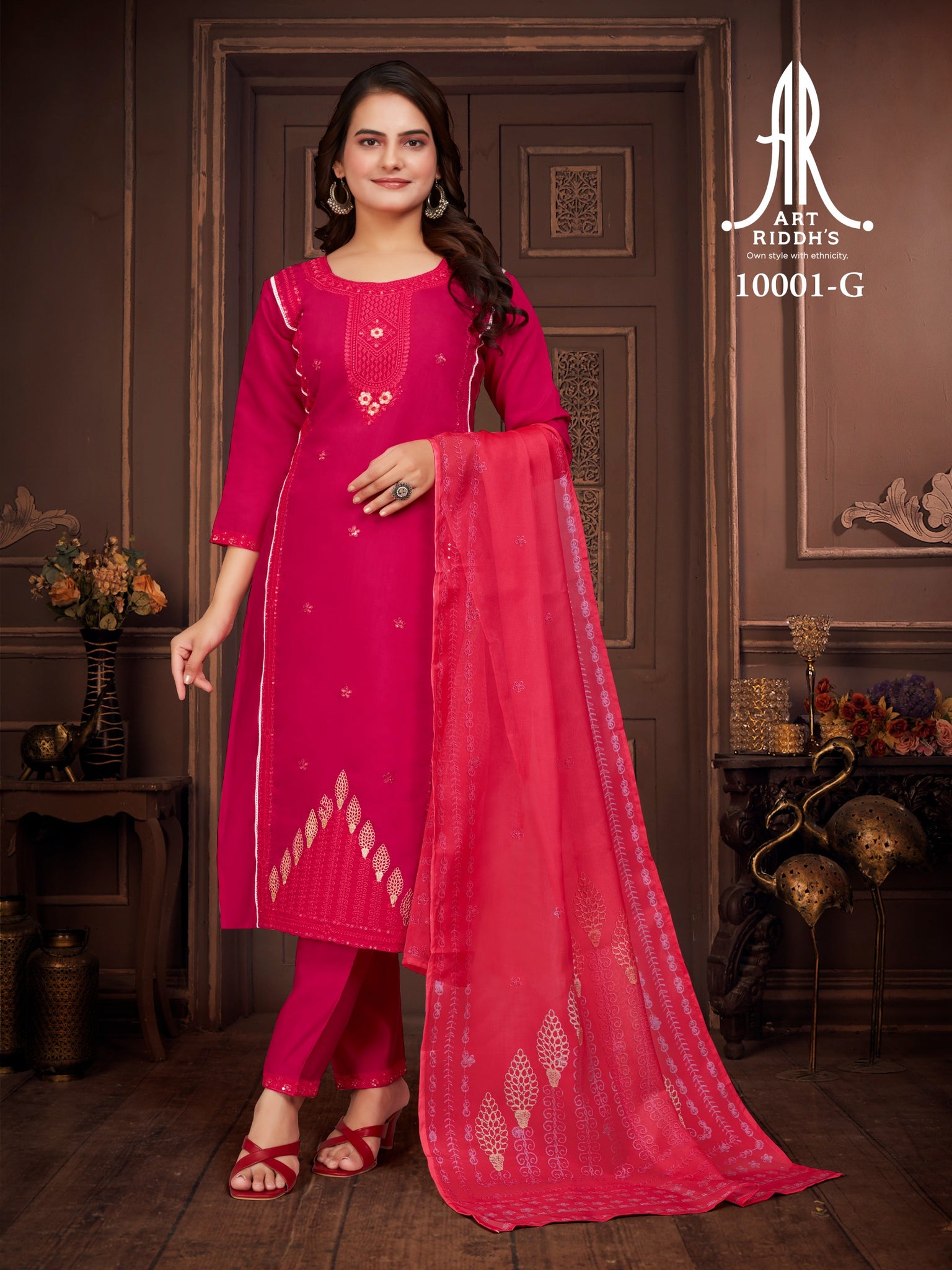 Artriddhs pink kurta sets for woman online