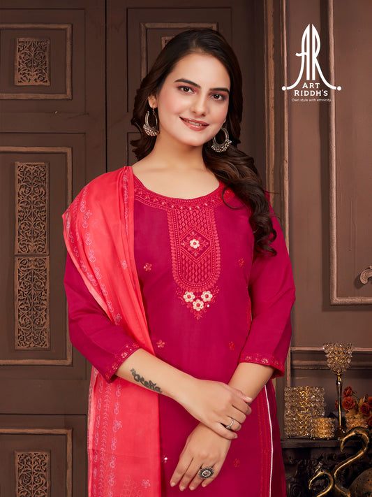 Artriddhs pink kurta sets for woman online