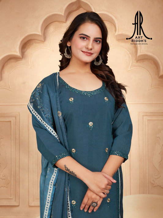 Trending collection Indian blue kurti sets for woman online