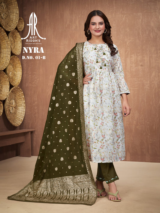 GREEN NAYRA CUT KURTA SETS RETAIL IN WHOLESALE PRICE