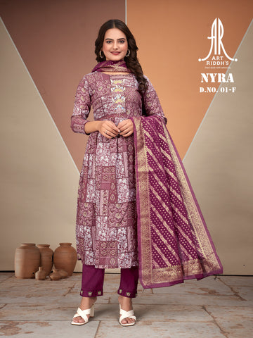 Artriddhs pure cotton designer nayra suit