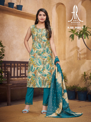 latest trendy collection of printed kurti sets with banarasi duppta