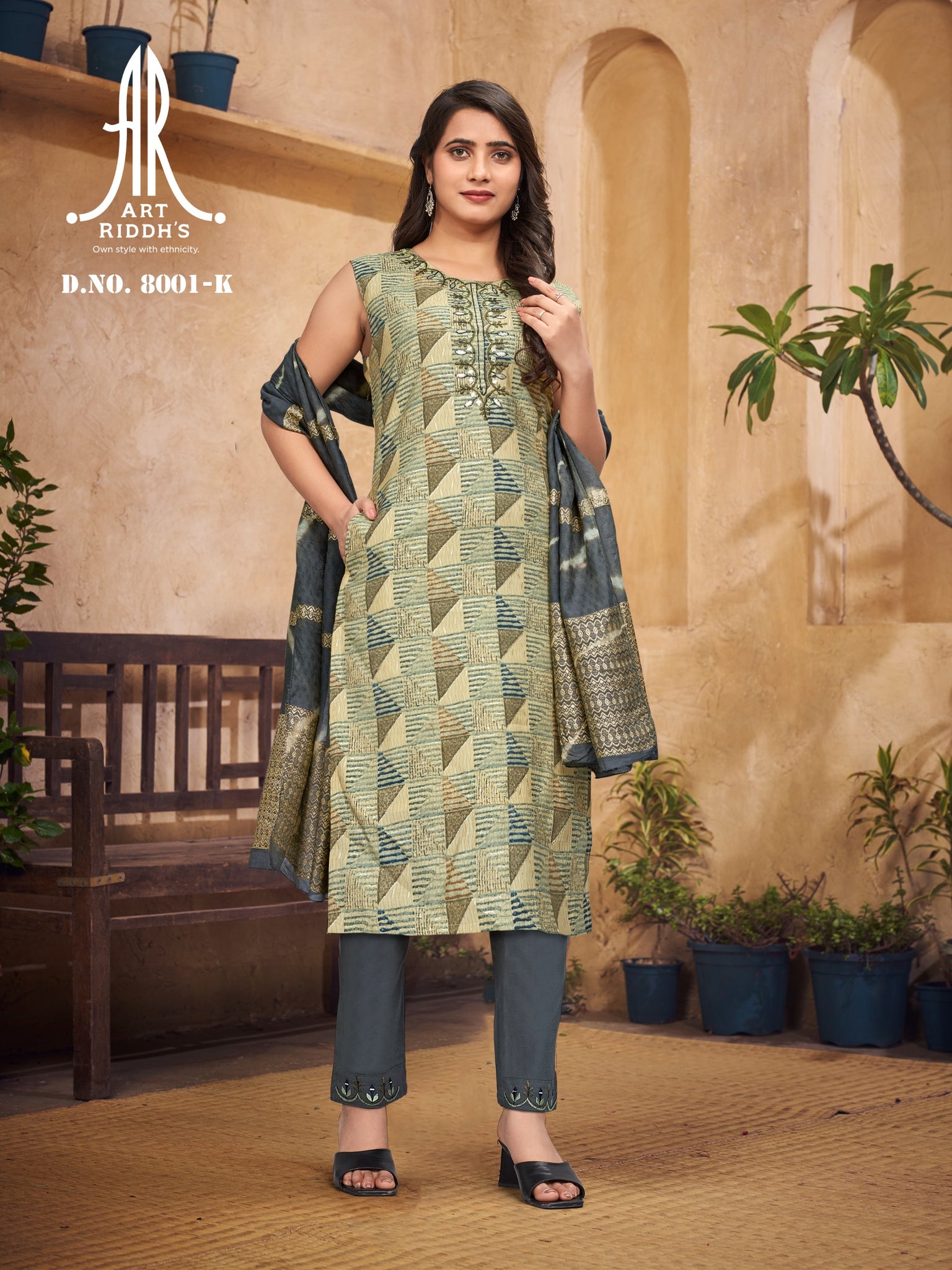 Artriddhs trendy collection of printed designer kurti sets