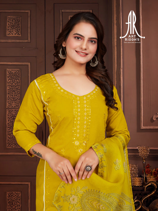 Indian ethnic yellow kurti sets collection